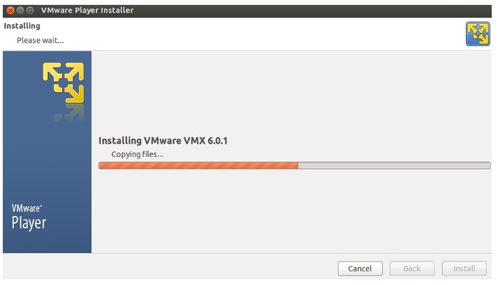 VMware Player instal the new