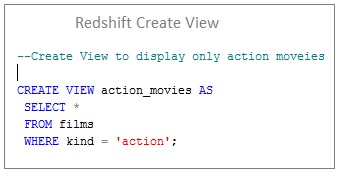 redshift create view