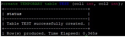 Snowflake Temporary Table - Temporary Table