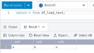create table redshift
